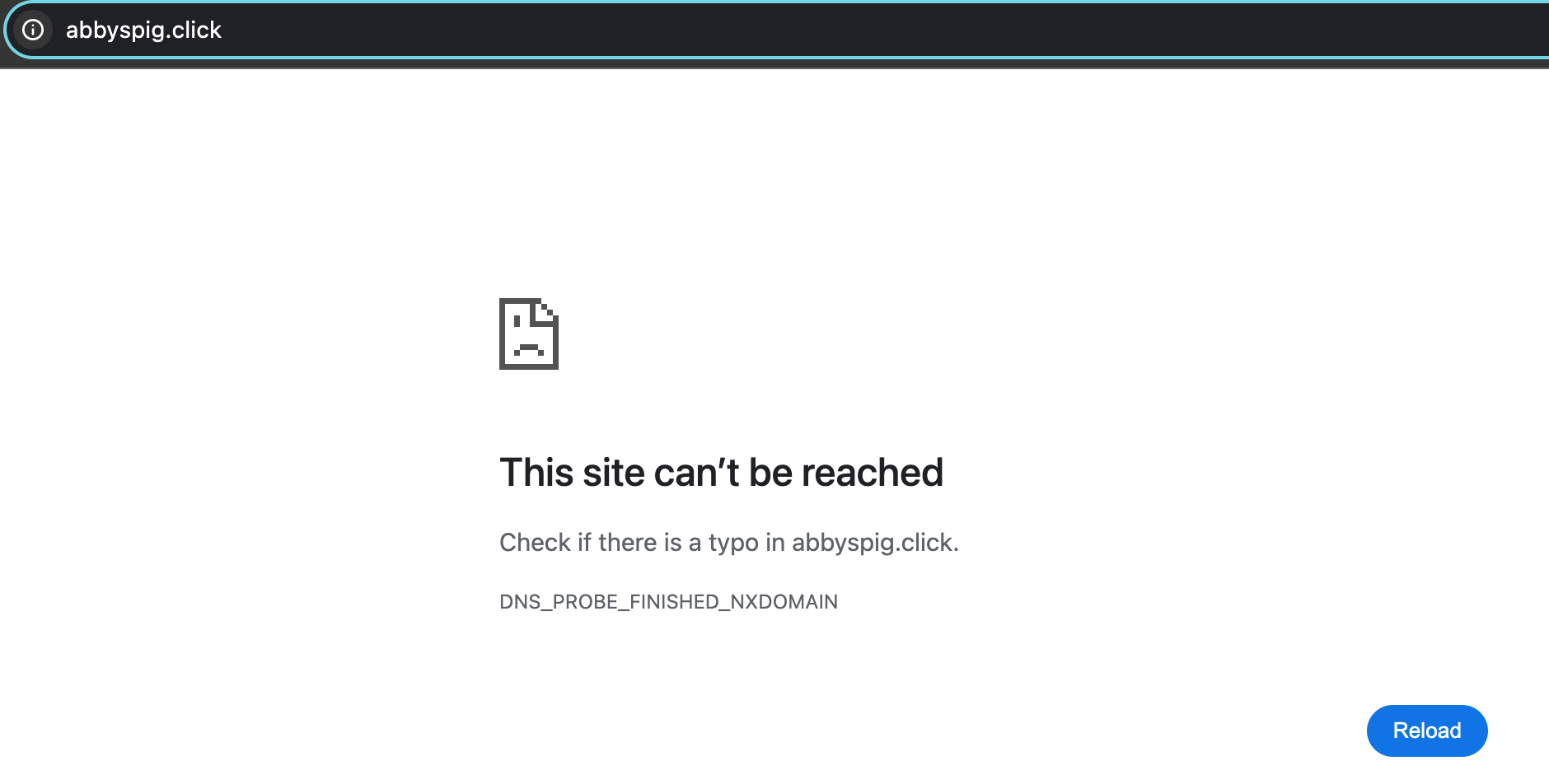 Screenshot of my old website